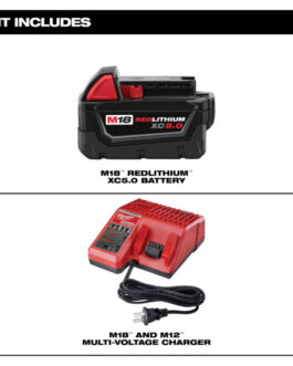 Kit Cargador y Batería Milwaukee M18 XC 5.0 Ah – 48-59-1850